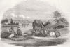 EGYPT. Halt by a Stream Near El Arish 1857 old antique vintage print picture
