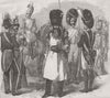 ITALY. Neapolitan Cavalry And Infantry 1857 old antique vintage print picture