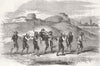 CHINA. Opium Wars. Chinese Mode Of Carrying Wounded 1857 old antique print