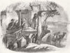 EGYPT. Wayside Café 1857 old antique vintage print picture