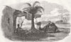 EGYPT. Noonday Shelter 1857 old antique vintage print picture