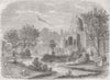 TOWNS. Prussian Garden & Pavilion, Park 1867 old antique vintage print picture