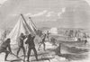 CHILE. Sailors attacked by natives, Tierra del Fuego 1867 old antique print