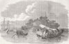 CHINA. The Dutch Folly Fort, Canton River 1857 old antique print picture