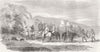 INDIA. A Pig-Sticking Scene 1856 old antique vintage print picture