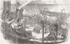 FRANCE. Shipping Horses, for French army, Calais 1854 old antique print