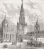 RUSSIA. The Holy Gate, Moscow 1856 old antique vintage print picture