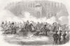 RUSSIA. Cavalry Parade, Winter Palace, St Petersburg 1856 old antique print