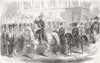 RUSSIA. Russian Tsar & Guards, St Petersburg 1856 old antique print picture
