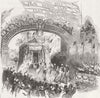 New York. President election. Whig mtg, Gothic Hall 1845 old antique print