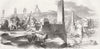 ITALY. Florence From Ponte de Perro After floods 1845 old antique print