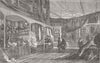 TUNISIA. Great Exhibition. Tunis Court-view 1851 old antique print picture