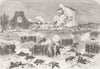 ITALY. start of Battle of Mentana, at Vigna Santucci 1867 old antique print