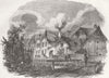 AUSTRIA. Wells, in Upper Austria 1851 old antique vintage print picture