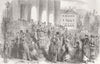 FRANCE. Palm Sunday in Paris 1852 old antique vintage print picture