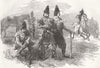 IRAN. Persian Soldiers in the Pay of Russia 1854 antique print picture