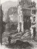 FRANCE. The Rue du Bac 1871 old antique vintage print picture