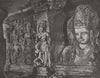 INDIA. Elephanta Caves. Caves of Elephanta, nr Mumbai 1875 old antique print