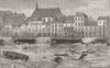 IRELAND. Flood at Cork. Breach, River-Wall, Popes Quay 1875 old antique print