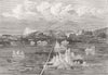 GREENLAND. Godhaven, or Lievly Harbour, Disco Island 1875 old antique print