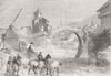 BOSNIA. Herzegovinian rebellion. Mostar 1875 old antique vintage print picture