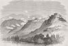 SPAIN. Sierra del Cuervo, Torre Solsona, Seo D'urgel 1875 old antique print