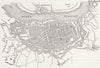 BELGIUM. Antwerp 1845 old antique vintage map plan chart