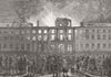 BELGIUM. Fire at the Governor's House, Brugge 1878 old antique print picture