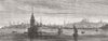 TURKEY. Maiden's Tower, Istanbul & Golden Horn 1878 antique print picture