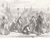 TURKEY. Russo-Turkish War. Turkish Refugees, Istanbul 1878 old antique print