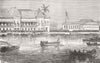 INDIA. Prince of Wales Landing at New Goa 1876 old antique print picture