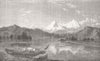 SWITZERLAND. The Lake of Thun 1852 old antique vintage print picture