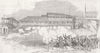 CHILE. Insurrection. Plaza Municipalidad, Valparaiso 1852 old antique print