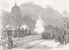 FRANCE. Cannon of invalids firing Salute of 70 Guns 1852 old antique print