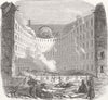 RUSSIA. Remains of the Imperial Theatre, Moscow 1853 old antique print picture