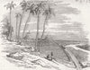 INDIA. Sion Marsh embankment nr Mumbai & Salsette 1853 old antique print