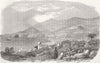 PORTUGAL. Funchal, Madeira, from the East Cliff 1853 old antique print picture