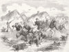 UKRAINE. A Foraging Party, Kinburnska 1855 old antique vintage print picture
