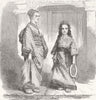 JAPAN. Japanese Mother and Daughter, of Simoda 1856 old antique print picture