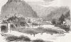 FRANCE. Digne, Department of the Lower Alps 1854 old antique print picture