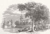 BELGIUM. The Village of Broeck 1872 old antique vintage print picture