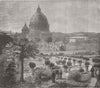 ITALY. The Pope's Private Garden, Vatican, Rome Roma 1878 old antique print