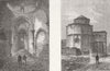 CYPRUS. St Nicholas Church, Cyprus. inside & Exterior 1879 old antique print