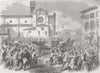 ITALY. 3rd independence war. King leaving Florence 1866 old antique print