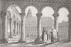 MEXICO. The Convent of La Merced, Mexico City 1849 old antique print picture