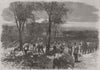 AUSTRIA. Felling trees, Florisdorf, Vienna defence 1866 old antique print