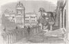 ITALY. Tower of Orologio Horses of St Mark,  1849 old antique print picture