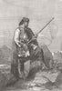 MONTENEGRO. Outpost-Montenegro 1855 old antique vintage print picture