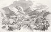 SOUTH AFRICA. Attack, Stock's Kraal, Keiskamma River 1851 old antique print
