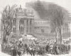 ITALY. Pope at Church of San Giovanni, Rome(Roma) 1850 old antique print